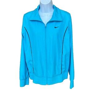 Nike The Athletic Dept Women's VTG 90s Blue Full Zip Windbreaker Jacket Size L